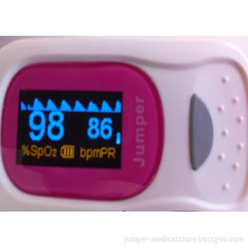 Finger Pulse Oximeter with Waveform Beep, Adjustable Alarm Function and OLED Color, CE Certified